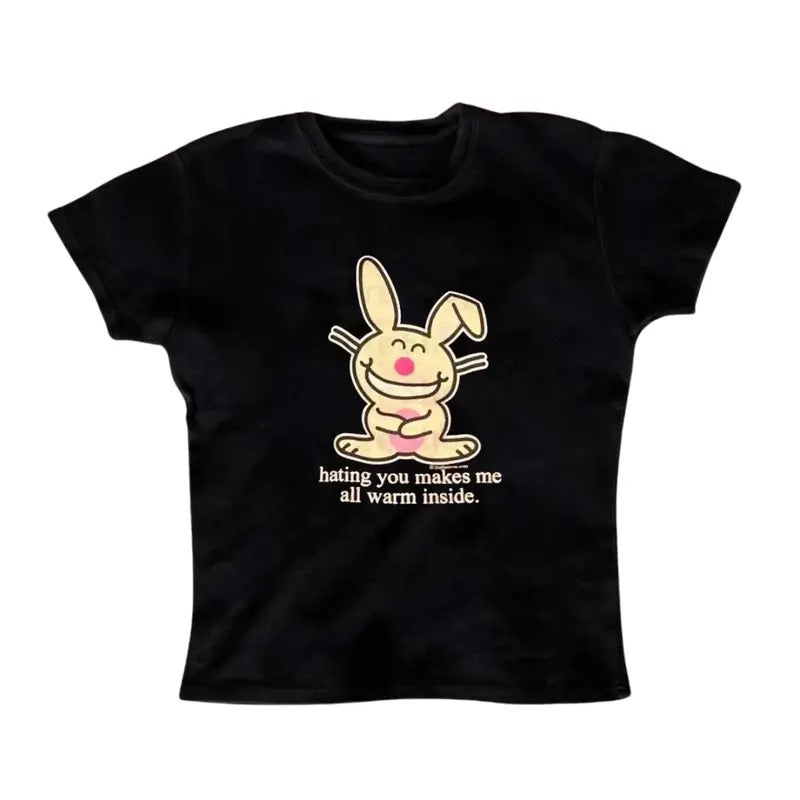 Vintage Happy Bunny Baby Gothic Clothes Star Girl Y2k - Adult & Kids T-Shirts, Sweatshirts & Hoodies apparel design preview 1