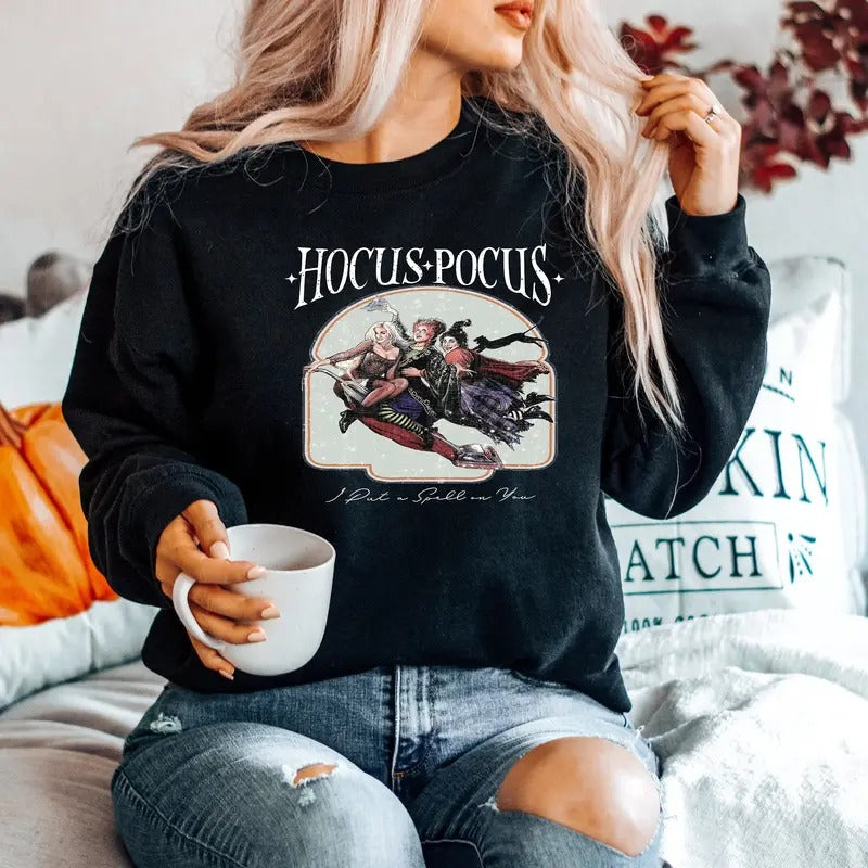Vintage Hocus Pocus Sanderson Sisters Halloween Party - Adult & Kids T-Shirts, Sweatshirts & Hoodies apparel design preview 1