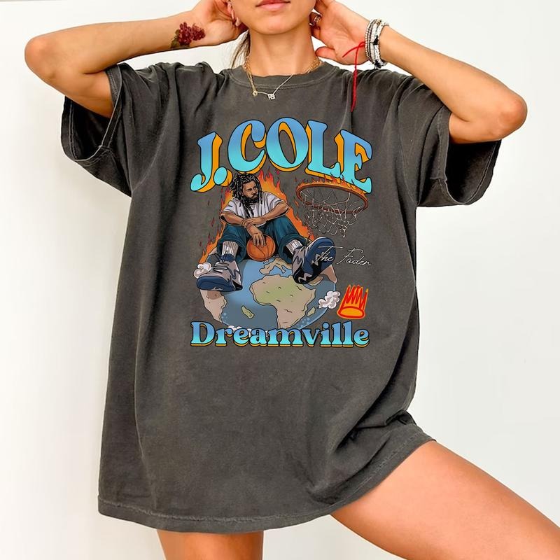 Vintage J Cole Dreamville Hip Hop Rap - Adult & Kids T-Shirts, Sweatshirts & Hoodies apparel design preview 1