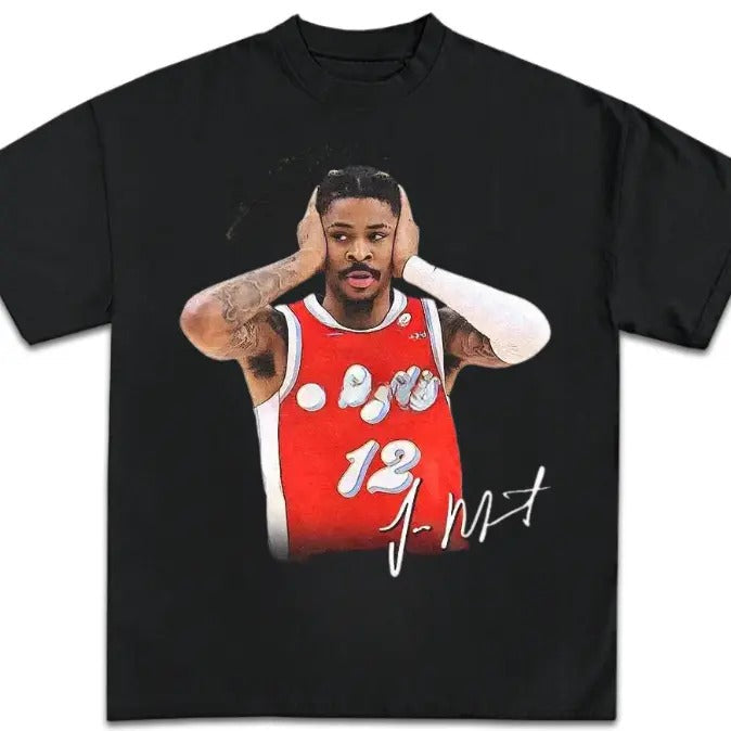 Vintage Ja Morant Retro Funny Basketball Cotton Fan - Adult & Kids T-Shirts, Sweatshirts & Hoodies apparel design preview 1