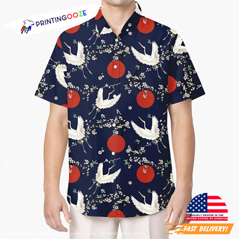 Vintage Japanese Bird Hawaiian - Adult & Kids T-Shirts, Sweatshirts & Hoodies apparel design preview 1