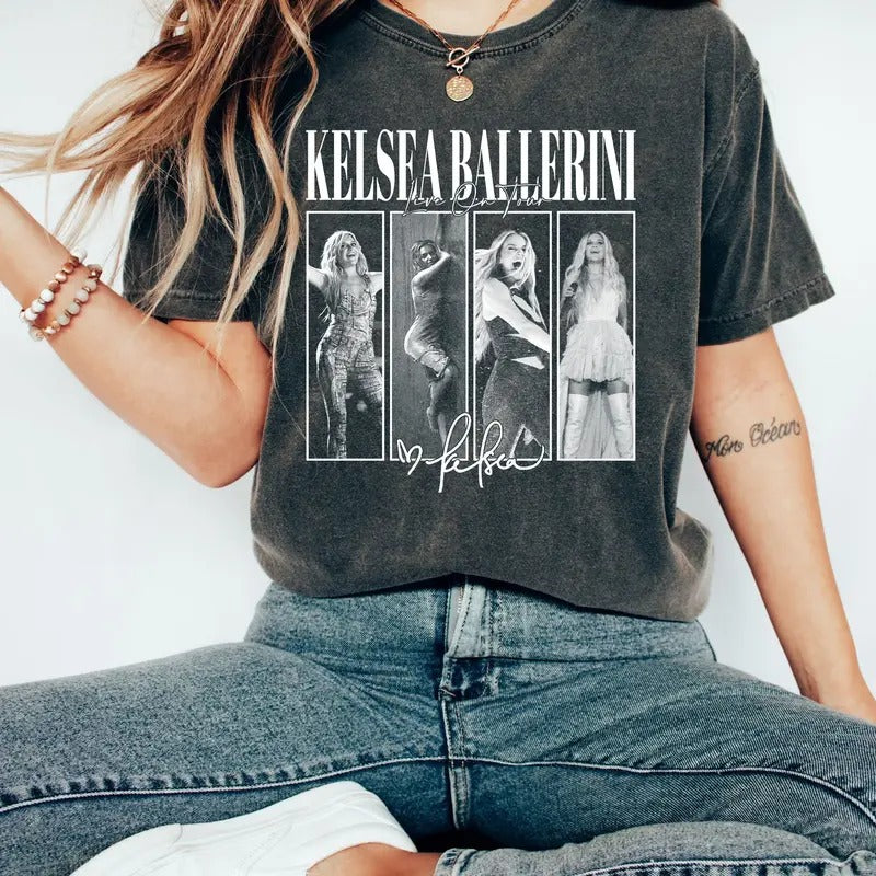 Vintage Kelsea Ballerini Live Tour 2025 Bootleg Fans - Adult & Kids T-Shirts, Sweatshirts & Hoodies apparel design preview 1