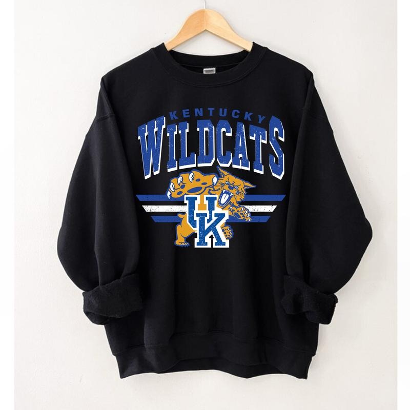 Vintage Kentucky Wildcats Ncaa Basketball Classic - Adult & Kids T-Shirts, Sweatshirts & Hoodies apparel design preview 1