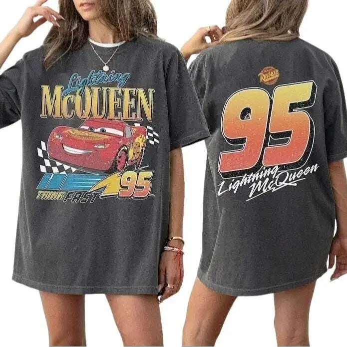 Vintage Lightning Mcqueen Radiator Springs Rusteze - Adult & Kids T-Shirts, Sweatshirts & Hoodies apparel design preview 1