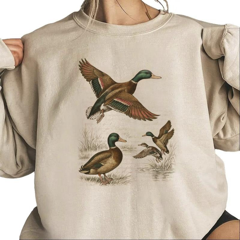 Vintage Mallard Flight Hunting Cotton Womenswear Day - Adult & Kids T-Shirts, Sweatshirts & Hoodies apparel design preview 1