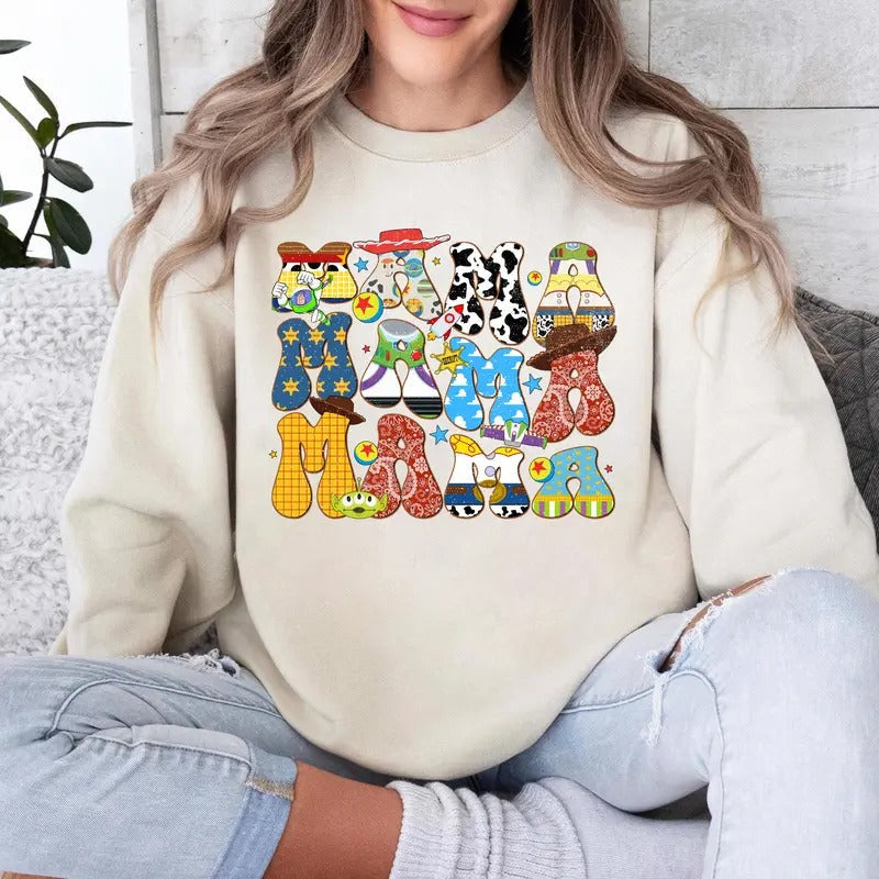 Vintage Mama Story Toy Stor Mom Family Vacation - Adult & Kids T-Shirts, Sweatshirts & Hoodies apparel design preview 1