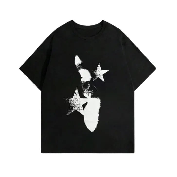 Vintage Regular Fit Star Eye Print Round Neck Top - Adult & Kids T-Shirts, Sweatshirts & Hoodies apparel design preview 1