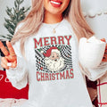 Vintage Merry Santa Checkered Claus Cute - Adult & Kids T-Shirts, Sweatshirts & Hoodies apparel design preview 1