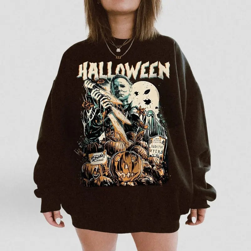 Vintage Michael Halloween Film Classic Friday 13th - Adult & Kids T-Shirts, Sweatshirts & Hoodies apparel design preview 1