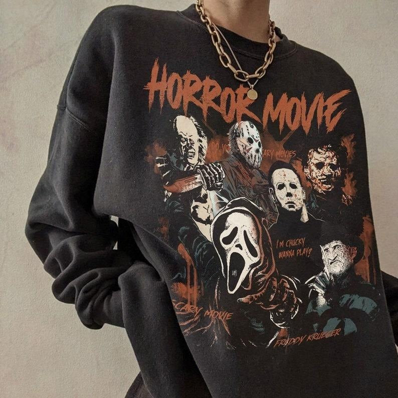 Vintage Michael Myers Halloween Horror Movie - Adult & Kids T-Shirts, Sweatshirts & Hoodies apparel design preview 1