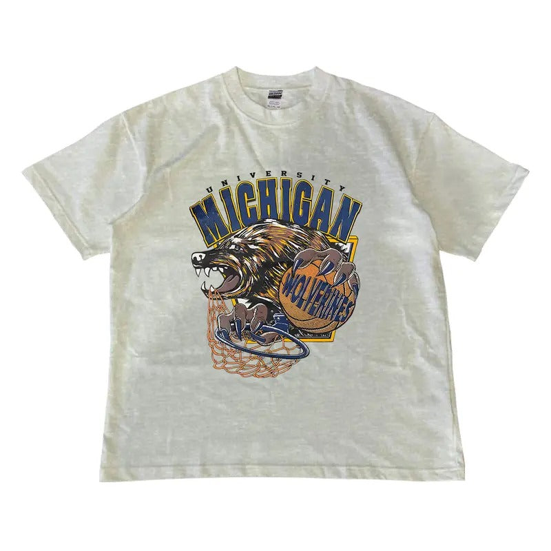 Vintage Michigan Wolverines MW Menswear Top - Adult & Kids T-Shirts, Sweatshirts & Hoodies apparel design preview 1