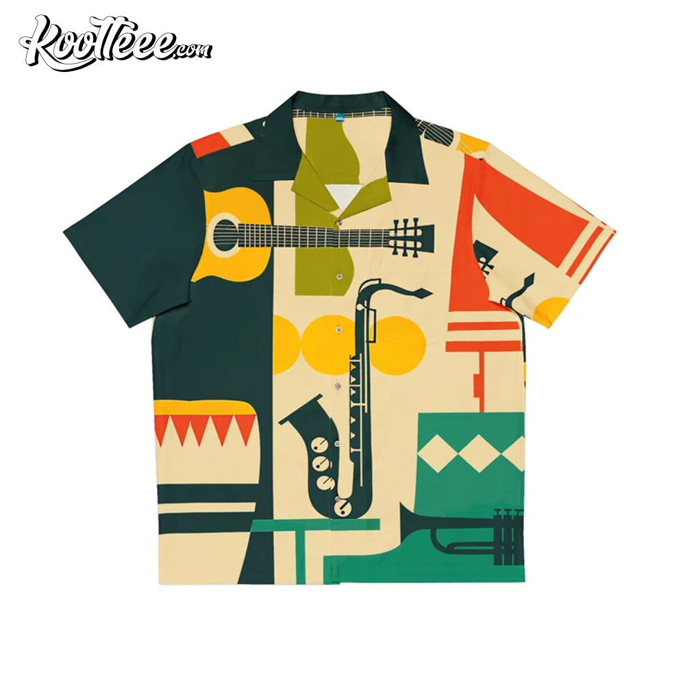 Vintage Musical Instruments Hawaiian - Adult & Kids T-Shirts, Sweatshirts & Hoodies apparel design preview 1