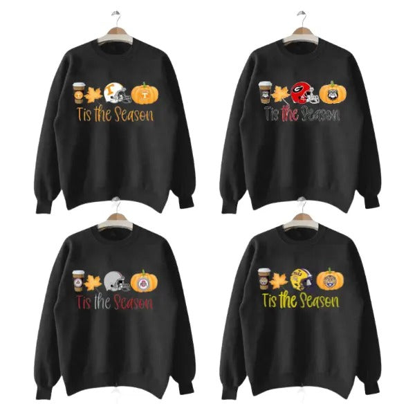 Vintage NCAA All Teams Football Black Classic Season - Adult & Kids T-Shirts, Sweatshirts & Hoodies apparel design preview 1