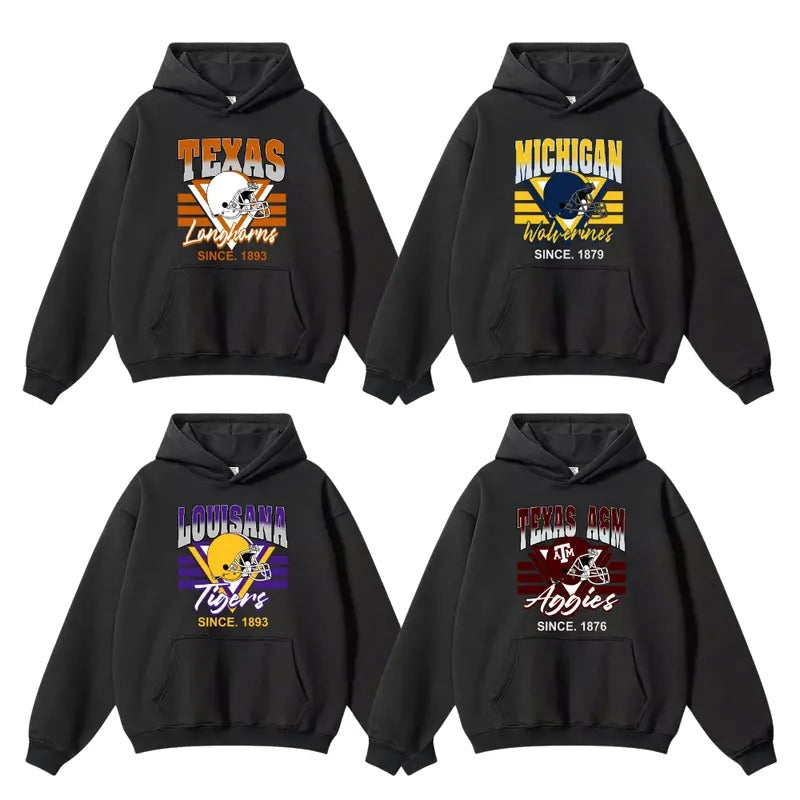 Vintage NCAA Football Black Sports Fans Ohio State - Adult & Kids T-Shirts, Sweatshirts & Hoodies apparel design preview 1