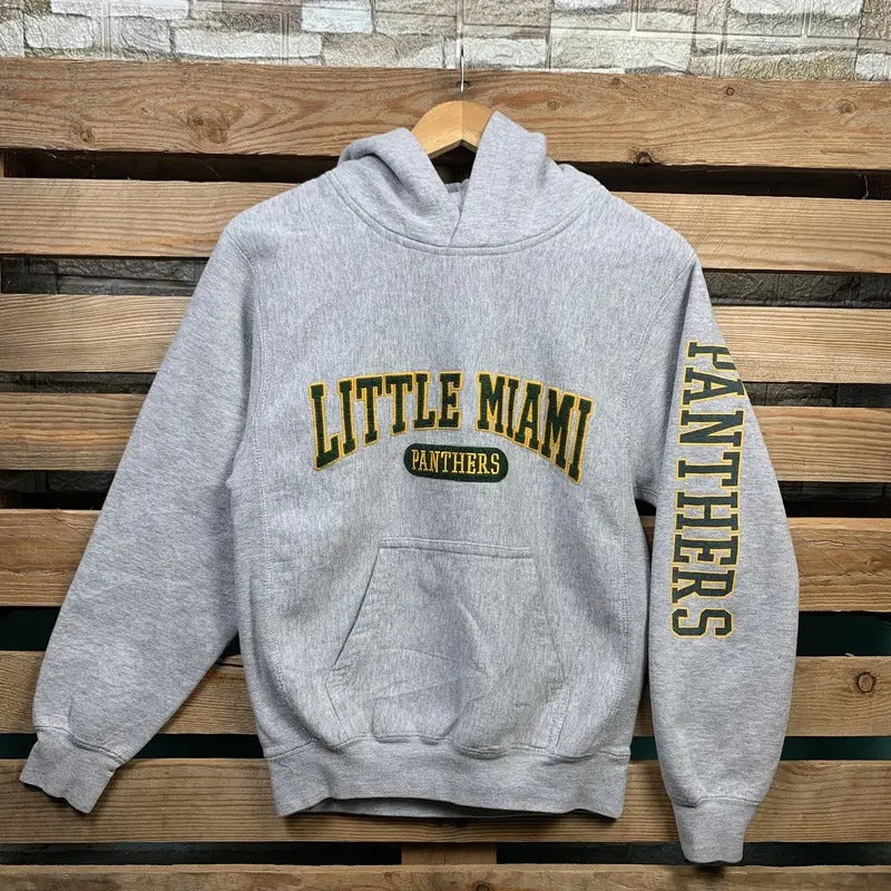 Vintage Ncaa Little Miami Panthers Hooded Embroidery - Adult & Kids T-Shirts, Sweatshirts & Hoodies apparel design preview 1