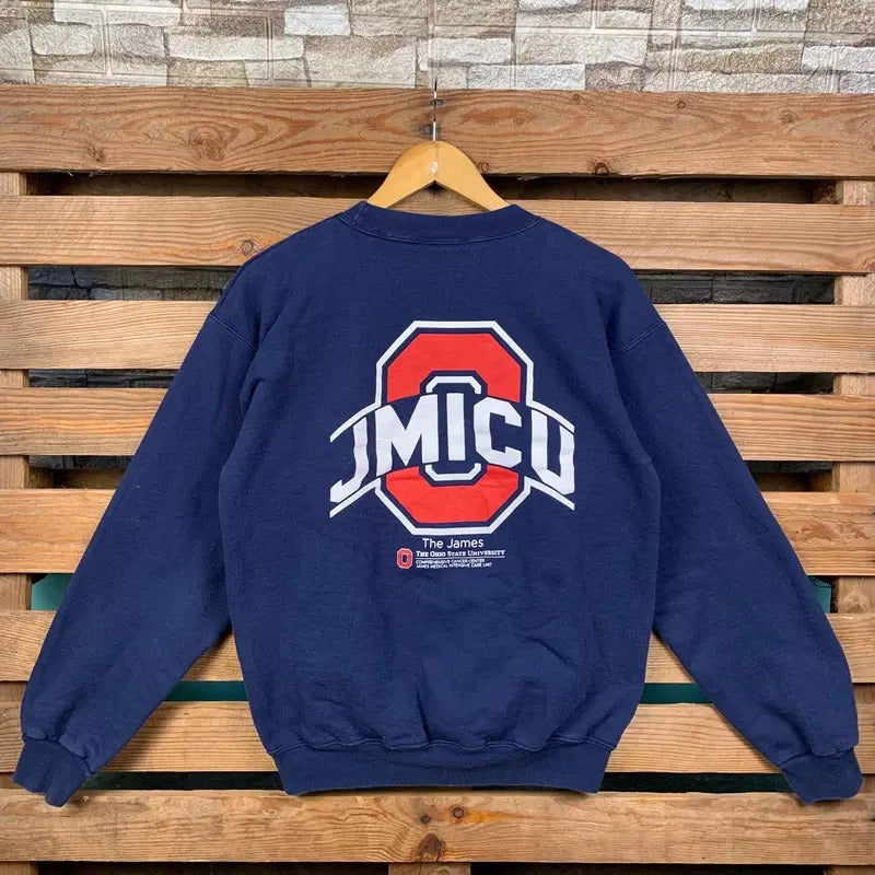 Vintage Ncaa Ohio State Jumper Print Logo Navy Blue - Adult & Kids T-Shirts, Sweatshirts & Hoodies apparel design preview 1