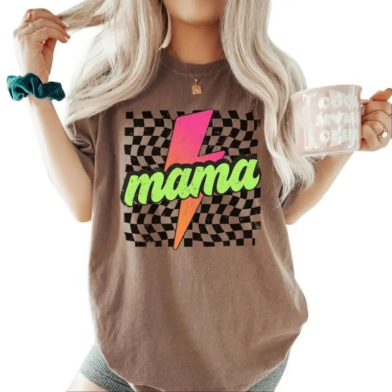 Vintage Neon Mama Cotton Casual Polyeste - Adult & Kids T-Shirts, Sweatshirts & Hoodies apparel design preview 1