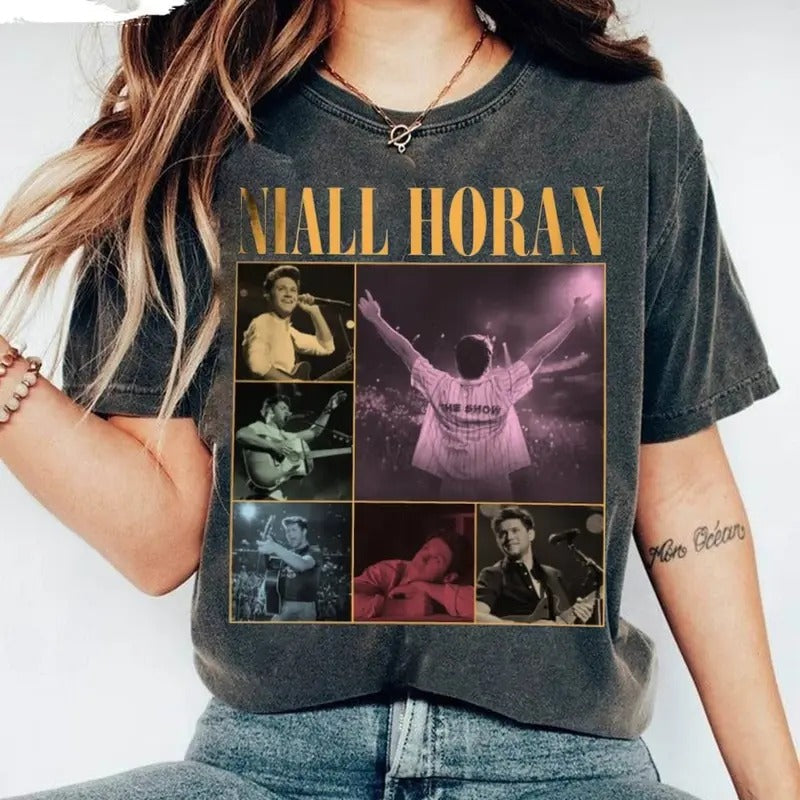 Vintage Niall Horan Show Live Tour 2024 Album If You - Adult & Kids T-Shirts, Sweatshirts & Hoodies apparel design preview 1
