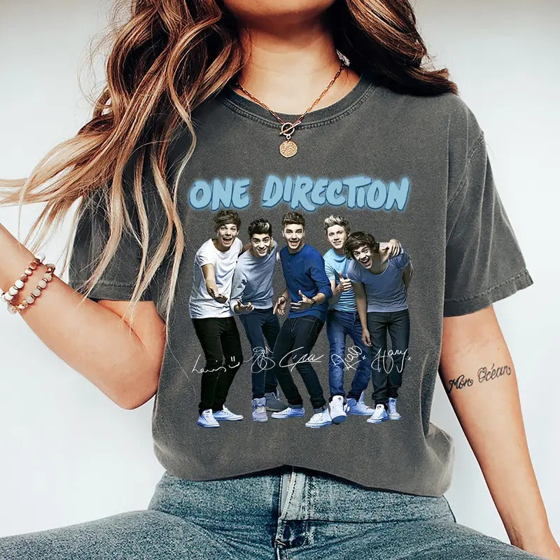 Vintage One Direction 1D Up All Night Tour 2024 - Adult & Kids T-Shirts, Sweatshirts & Hoodies apparel design preview 1