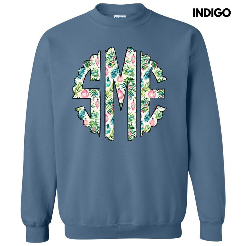 Vintage Ornaments Monogram 'NLB' - Adult & Kids T-Shirts, Sweatshirts & Hoodies apparel design preview 1