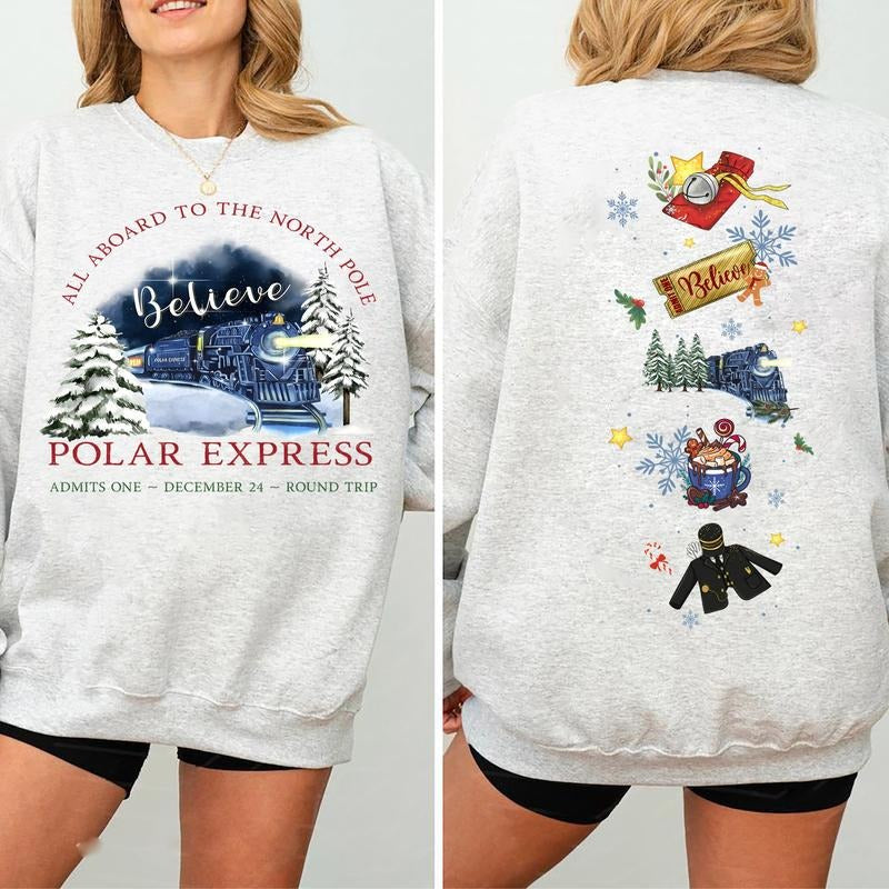 Vintage Polar Express Believe Nostalgia Retro - Adult & Kids T-Shirts, Sweatshirts & Hoodies apparel design preview 1