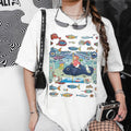 Vintage Ponyo Mermaid Ghibli Anime Studio Character - Adult & Kids T-Shirts, Sweatshirts & Hoodies apparel design preview 1