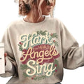 Vintage Retro Hark Heralds Angels Sing Cozy Christian - Adult & Kids T-Shirts, Sweatshirts & Hoodies apparel design preview 1