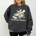 Vintage Rolling Fatties Cat Sarcastic Funny Meme Fat - Adult & Kids T-Shirts, Sweatshirts & Hoodies apparel design preview 1