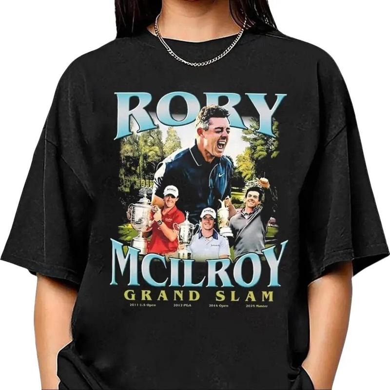 Vintage Rory McIlroy Grand Slam Golf Champion - Adult & Kids T-Shirts, Sweatshirts & Hoodies apparel design preview 1