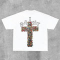Vintage Saint Cross Graphics Printed Cotton Y2k Soft - Adult & Kids T-Shirts, Sweatshirts & Hoodies apparel design preview 1
