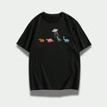 Vintage Street Life Cotton Cartoon Dinosaur Top - Adult & Kids T-Shirts, Sweatshirts & Hoodies apparel design preview 1