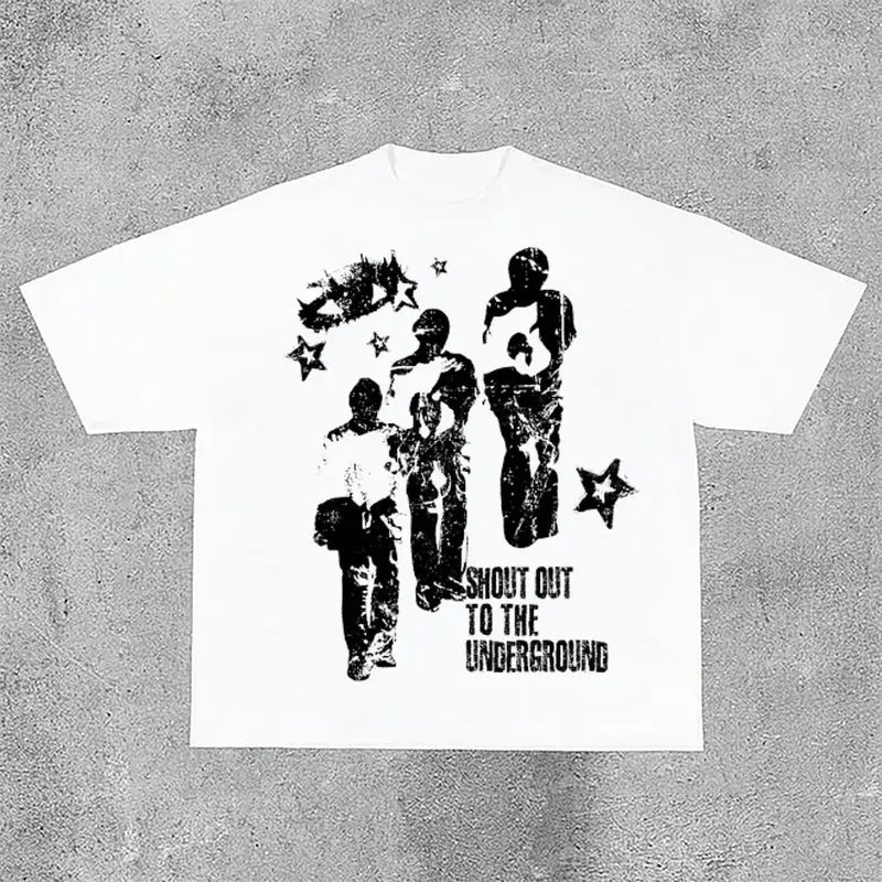 Vintage Street Portrait Print Cotton T - Adult & Kids T-Shirts, Sweatshirts & Hoodies apparel design preview 1