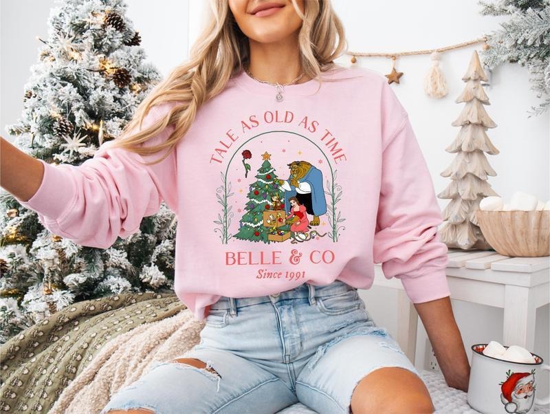 Vintage Tale As Old Time Retro Belle Co Xmas - Adult & Kids T-Shirts, Sweatshirts & Hoodies apparel design preview 1