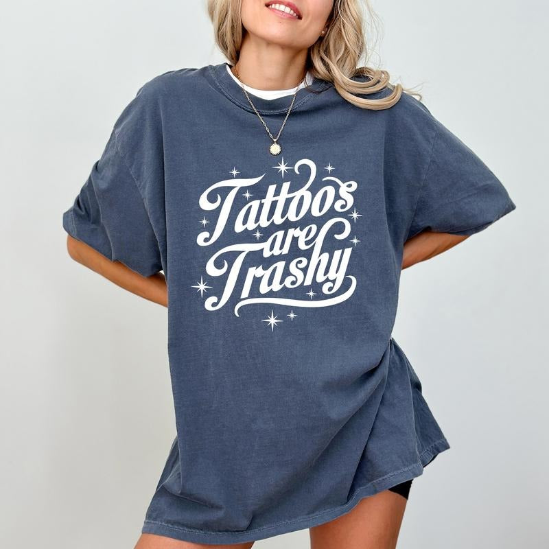 Vintage Tattoos Are Trashy Retro Idiots Printed Funny - Adult & Kids T-Shirts, Sweatshirts & Hoodies apparel design preview 1