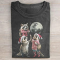 Vintage Three Raccoons Santa Claus Christian Funny - Adult & Kids T-Shirts, Sweatshirts & Hoodies apparel design preview 1