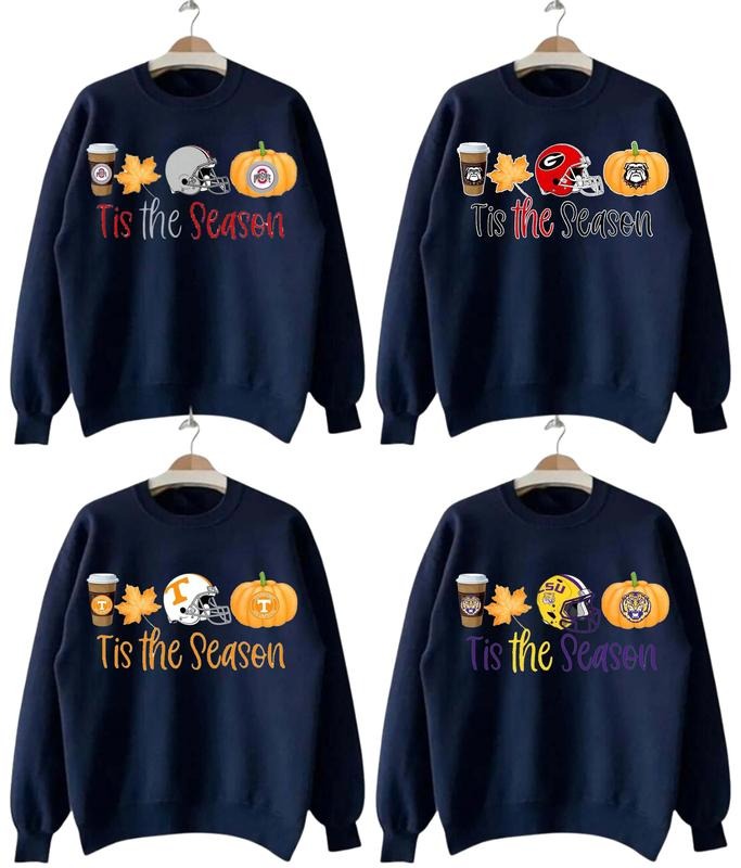 Vintage Tis Season College All Teams Football NCAA - Adult & Kids T-Shirts, Sweatshirts & Hoodies apparel design preview 1