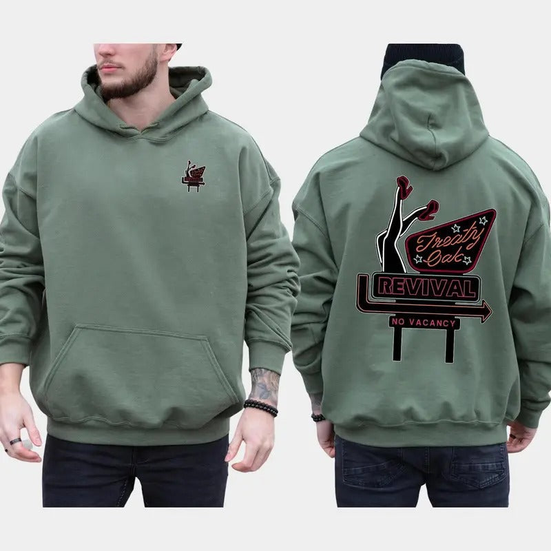 Vintage Treaty Oak Revival 2 Sided Retro Neon Sign - Adult & Kids T-Shirts, Sweatshirts & Hoodies apparel design preview 1