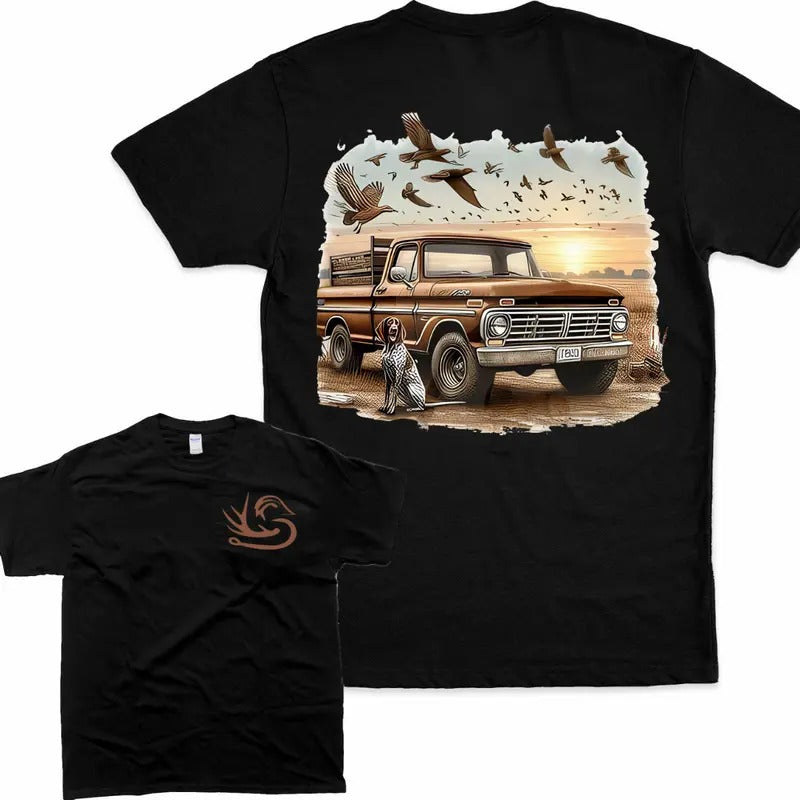 Vintage Truck Hunting Classic Outdoor - Adult & Kids T-Shirts, Sweatshirts & Hoodies apparel design preview 1
