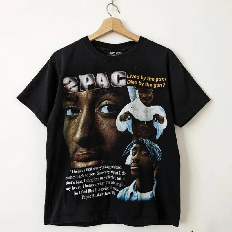 Vintage Tupac Shakur 2Pac 90s Rapper Hip Hop Legends - Adult & Kids T-Shirts, Sweatshirts & Hoodies apparel design preview 1