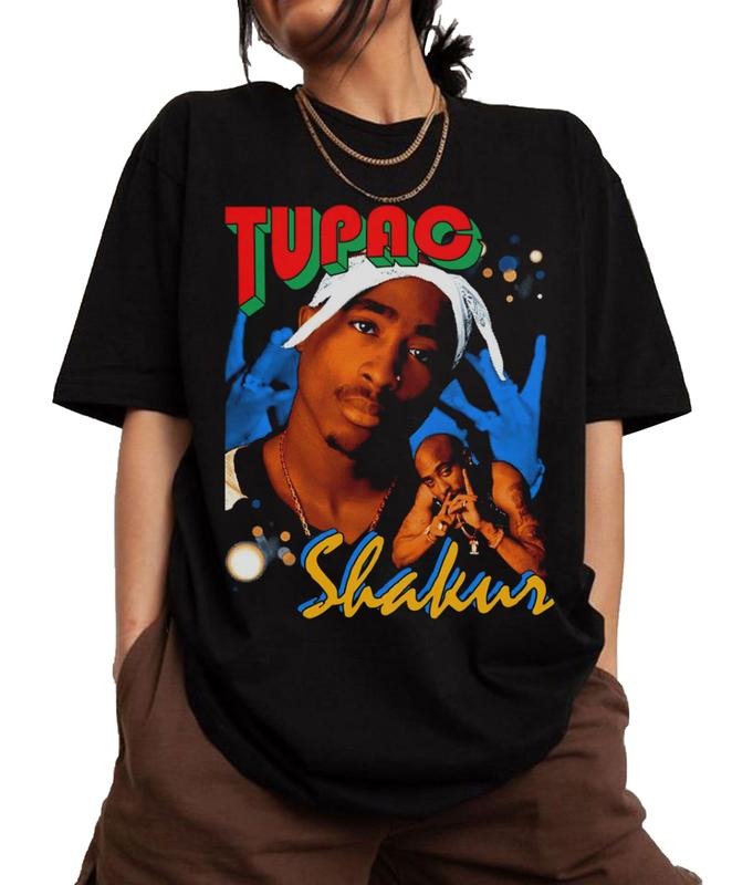 Vintage Tupac Shakur Bootleg Rap 2Pac 90s Hip Hop - Adult & Kids T-Shirts, Sweatshirts & Hoodies apparel design preview 1