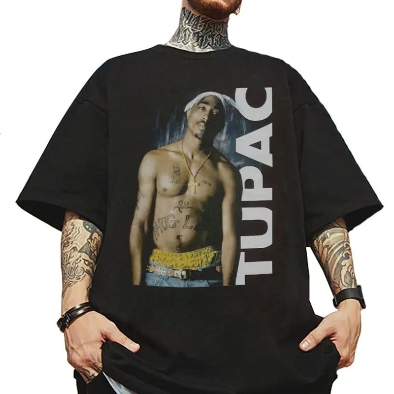 Vintage Tupac Shakur 2Pac 90s Bootleg Rapper Hip Hop - Adult & Kids T-Shirts, Sweatshirts & Hoodies apparel design preview 1