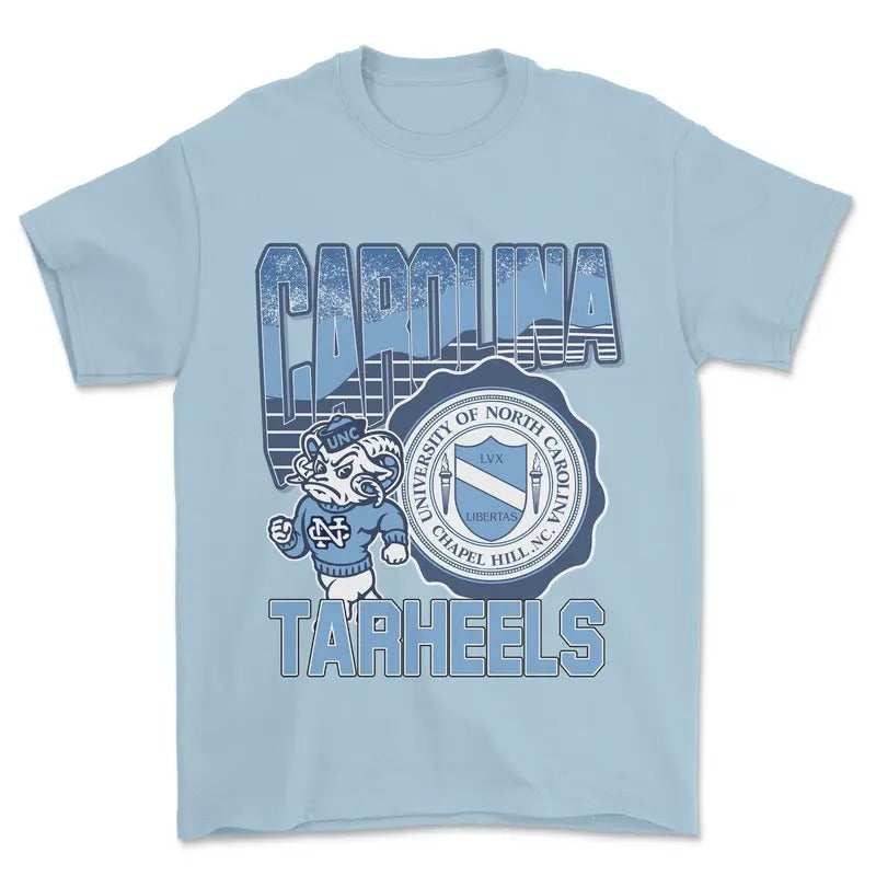 Vintage UNC Tar Heels Mascot NCAA University North - Adult & Kids T-Shirts, Sweatshirts & Hoodies apparel design preview 1