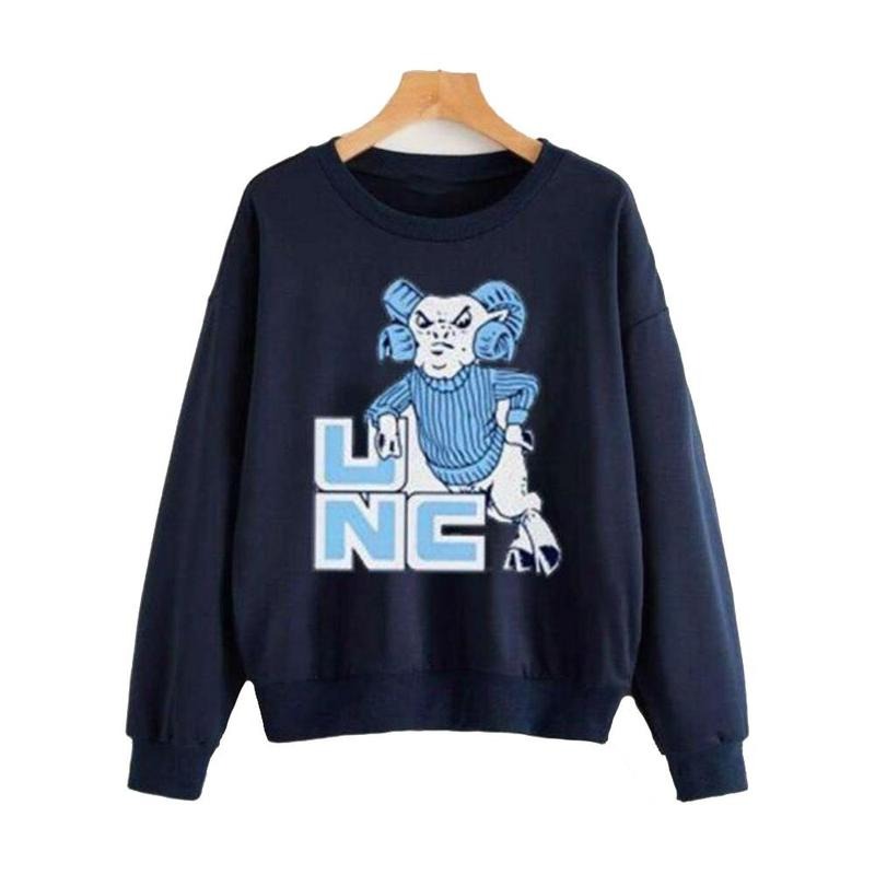 Vintage Unc Ram Tar Heels NCAA Distressed Carolina - Adult & Kids T-Shirts, Sweatshirts & Hoodies apparel design preview 1