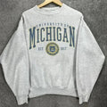Vintage University Michigan Classic Cotton Off White - Adult & Kids T-Shirts, Sweatshirts & Hoodies apparel design preview 1