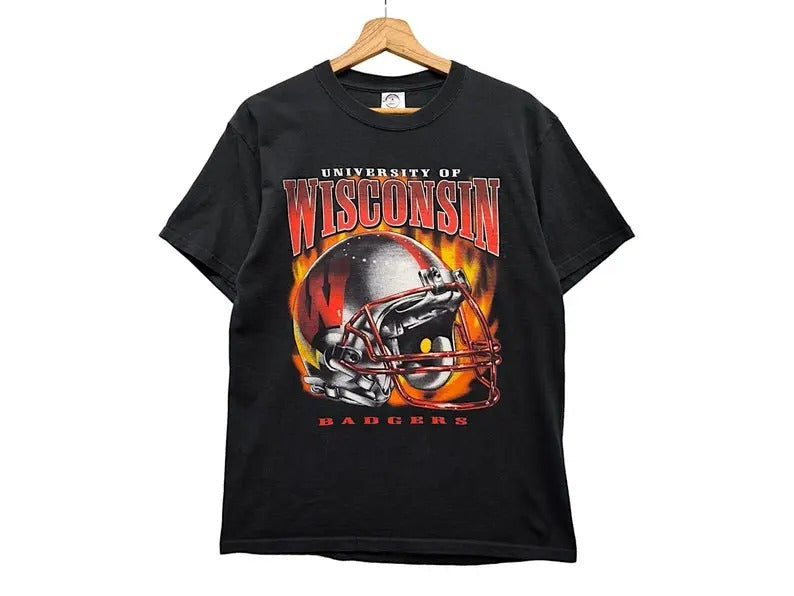 Vintage University Wisconsin Badgers NCAA American - Adult & Kids T-Shirts, Sweatshirts & Hoodies apparel design preview 1