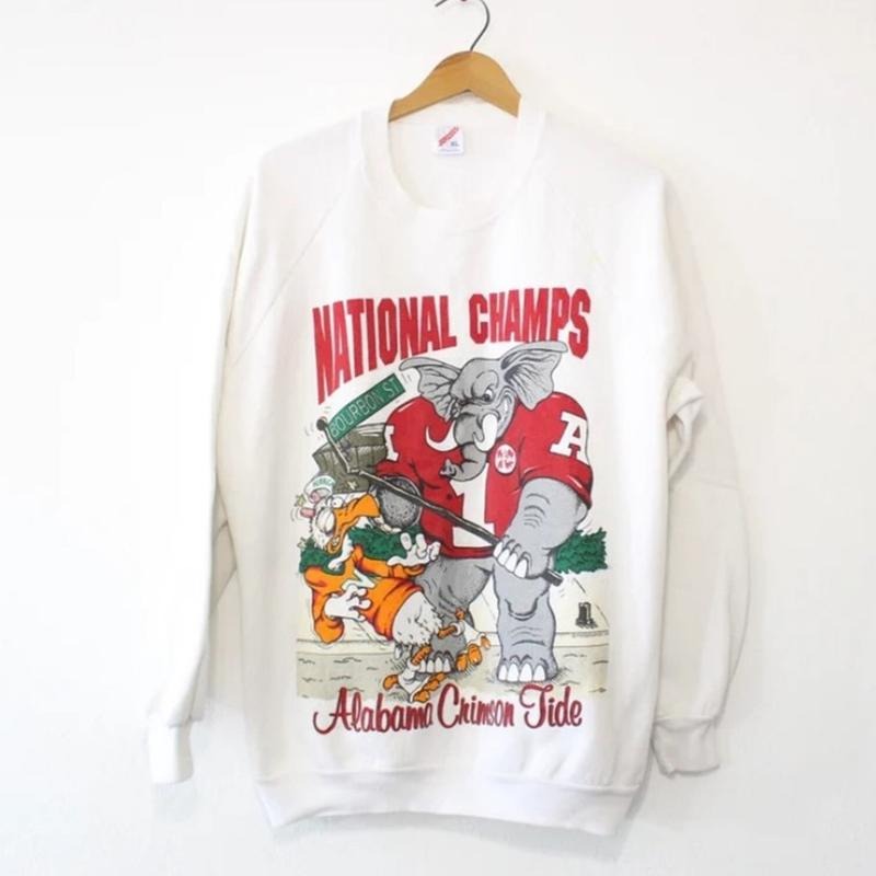 Vintage University Alabama Crimson Roll Tide National - Adult & Kids T-Shirts, Sweatshirts & Hoodies apparel design preview 1