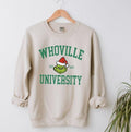 Vintage Whoville University Grinch Est 1957 - Adult & Kids T-Shirts, Sweatshirts & Hoodies apparel design preview 1