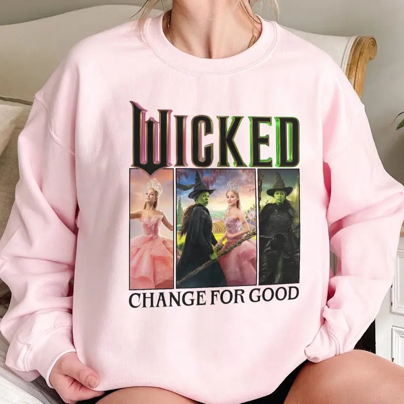 Vintage Wicked Change Good Defy Gravity Broomstick - Adult & Kids T-Shirts, Sweatshirts & Hoodies apparel design preview 1