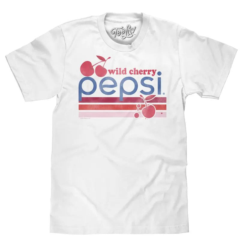 Vintage Wild Cherry Pepsi Logo White - Adult & Kids T-Shirts, Sweatshirts & Hoodies apparel design preview 1