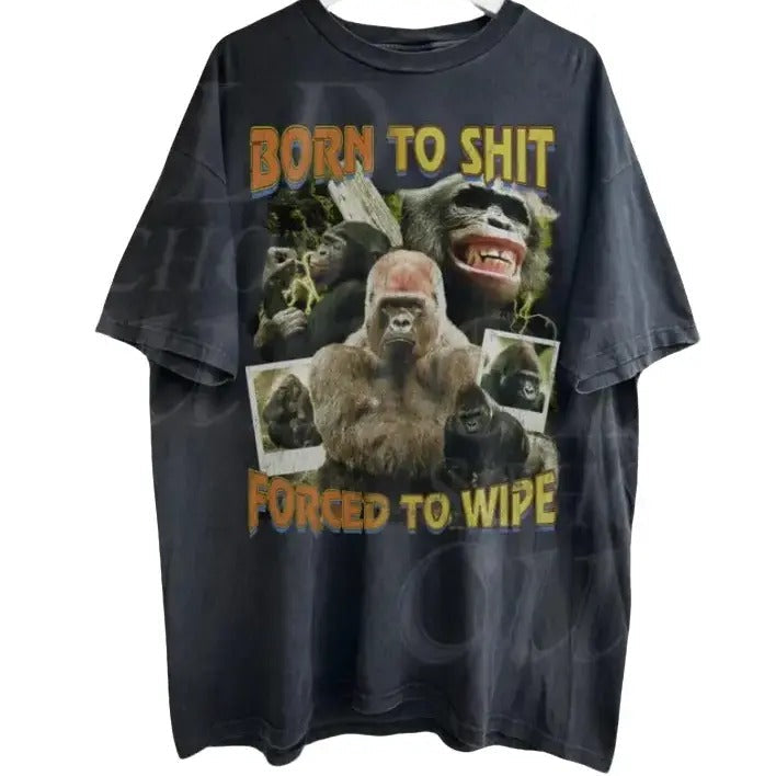 Vintage Wipe Funny 90s Retro Meme Ape Classic Cotton - Adult & Kids T-Shirts, Sweatshirts & Hoodies apparel design preview 1